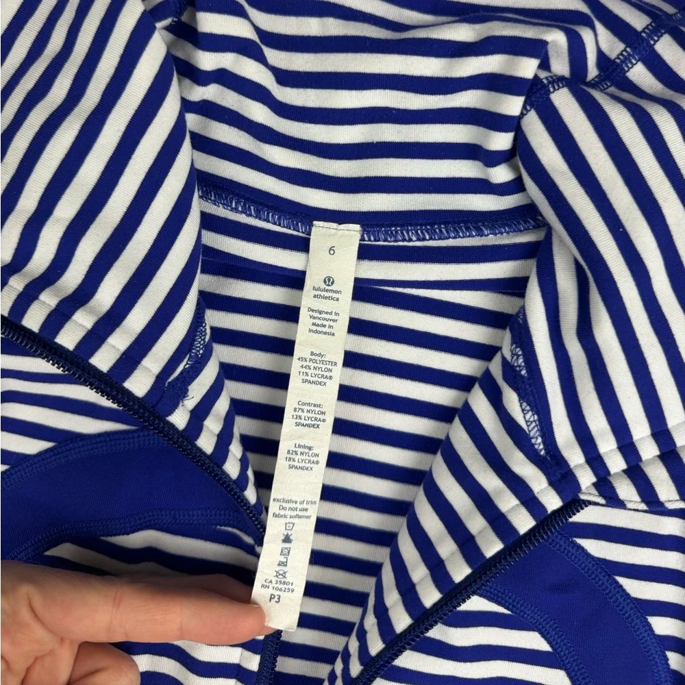 Lululemon In Stride Striped Zip Up Jacket 6 - Picture 11 of 16